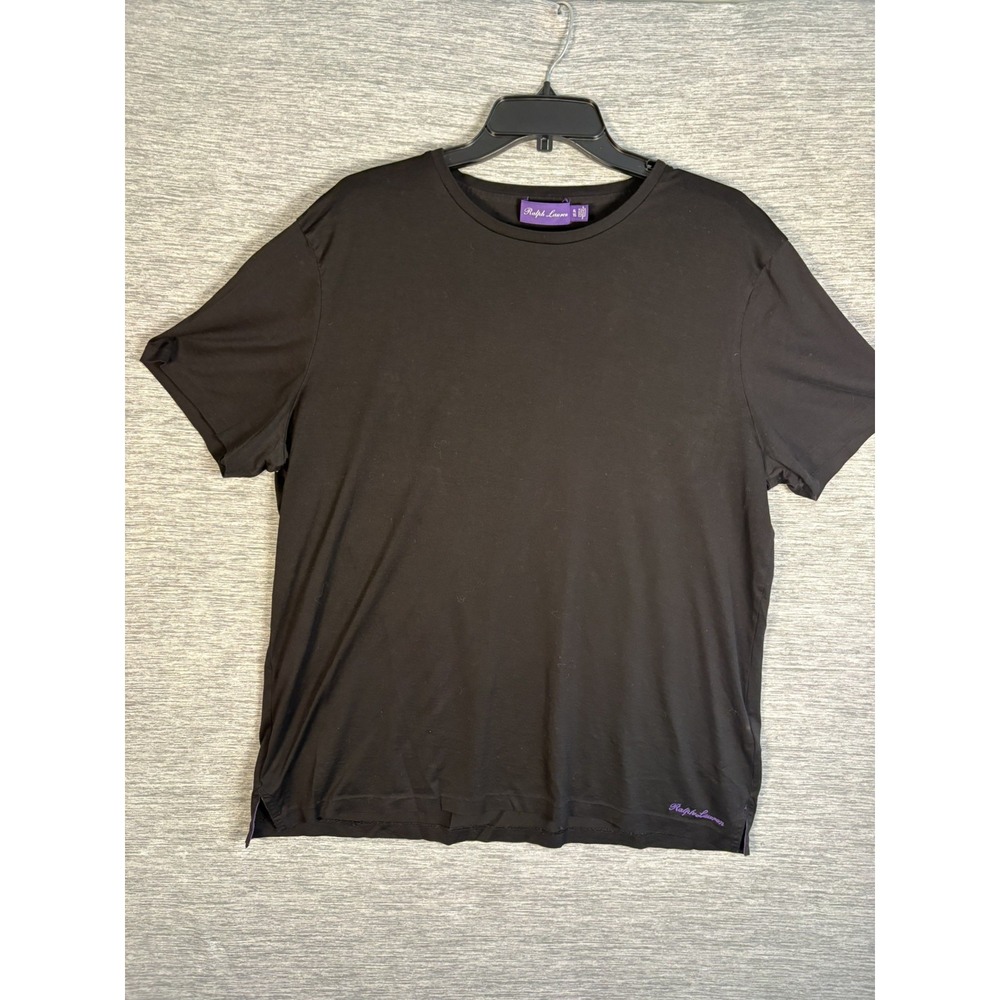 Ralph Lauren Purple Label Lisle Crewneck T-Shirt Men Black XL Authenticated